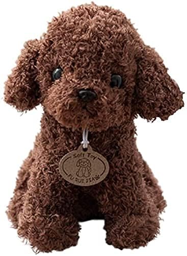 Amazon 犬のぬいぐるみ かわいい トイプードル 犬 おもちゃ リアル かわいい 人形 スイートパピー トイプードル ぬいぐるみ 子どもおもちゃ ふわふわ 店飾り クッション お祝い 安眠グッズ 添い寝枕 ギフト キャラクター 萌え萌え 人気 ブラウン 18cm ぬいぐるみ