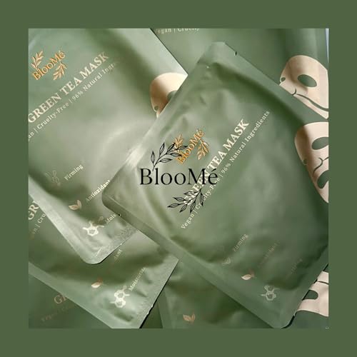 Maschera viso idratante e rassodantecon antiossidanti al tè verde, vegana, 96% ingredienti naturali