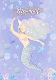 Caderno MERMAID com Capa de Sereia Prateada Personalizada - A4 Grade...