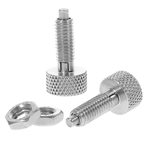 LIFKICH 2pcs Stainless Steel Indexing Plunger Locking Plunger Spring Loaded Mechanism for Toolboxes Molds Appliances and Industrial Equipment