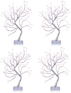 NUPTIO Led Birch Tree with Lights, Twig Tree Led Bonsai Tree 1.6 Ft Led Mini Christmas Tree Lighted Trees for Decoration Inside for Home Party Birthday Wedding Indoor Decor (Warm white light, 1 Pc)