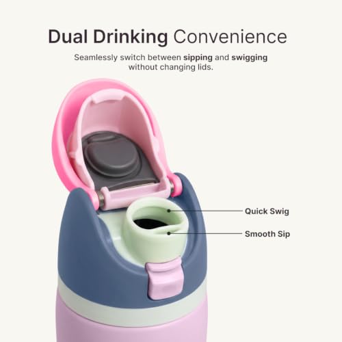 Image of CULT HydroLux Stainless Steel Water Bottle 710ml | Insulated Gym Flask for Women & Men | Leakproof Sports Sipper for Office, Travel & School Kids (Pink)