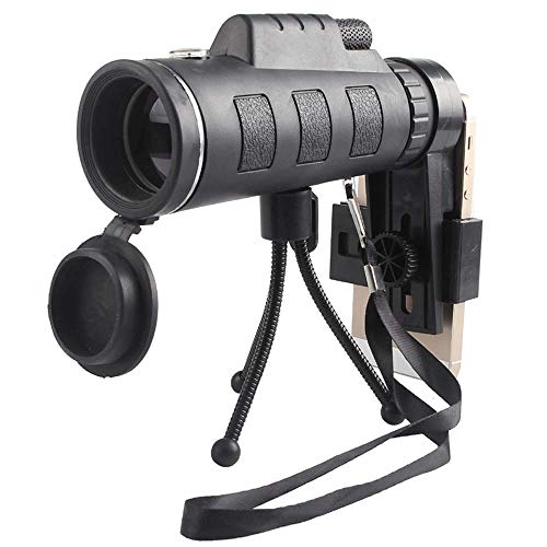 AILZNN Telescopio Monocular 40x60 con Trípode Adaptador para Teléfono Inteligente para Adultos Niños, Alcance De Los Monoculares Portátiles para La Observación De Aves Concierto Senderismo