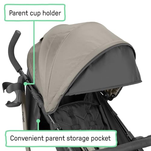 Image of Ingenuity 3Dlite Jewel Convenience Stroller - Lightweight Folding Stroller with Car Seat Compatibility, Extra-Large Canopy & Storage