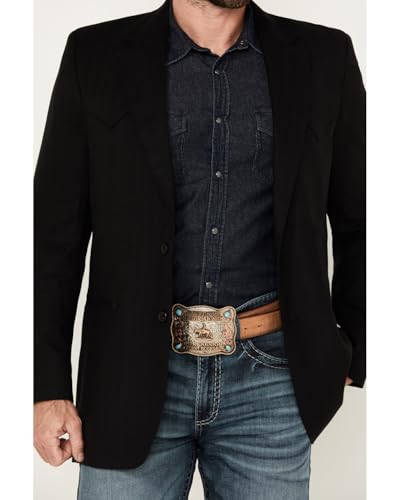 Circle S Western Sport Coat Mens Carson City Button Black CC21443
