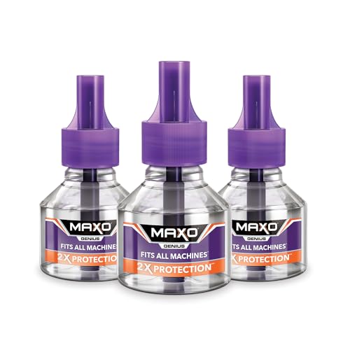 Maxo Genius Liquid Vaporizer Mosquito Repellant Refill 45ml Pack of 3 | Fits all Machines |Maximum protection against Dengue, Malaria causing Mosquitoes - 2X Protection | Calming Aroma (B0C33BP1KJ) Amazon Price History, Amazon Price Tracker