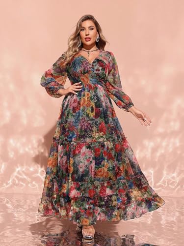 Image of TOLEEN Women's Plus Size Sequin Dress Luxurious Style Formal Cocktail Evening Party Maxi Dresses