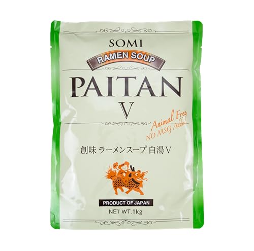 Somi Ramen Soup Paitan V – 1kg | Rich, Velvety Japanese Ramen Base | Vegan-Friendly Paitan Broth Concentrate