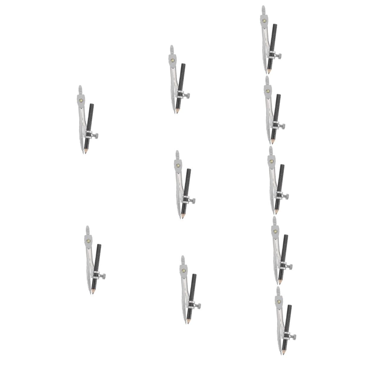 SEWACC 10pièces Compas De Précision Pour Géométrie Avec Porte-crayon Et Étui De Rangement Pour Étudiants Et Professionnels Du Dessin