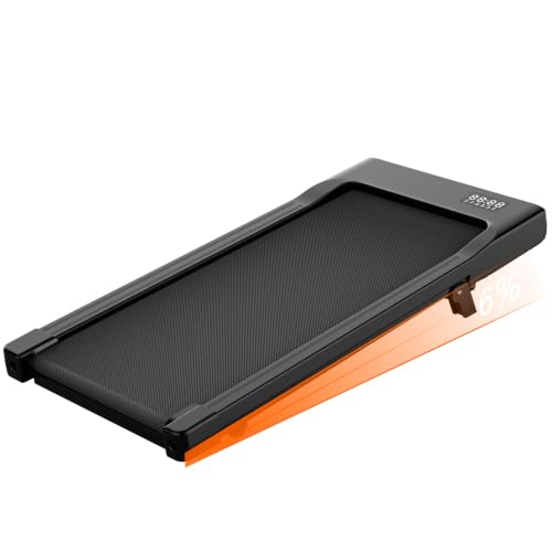 Superun Walking Pad with 6% Incline, Under Desk Treadmill for Home Office, 3 in 1 Portable Walking pad Treadmill with Remote Control, 2.5HP Quiet Mini Treadmills, 300 lbs Capacity, Deep Black