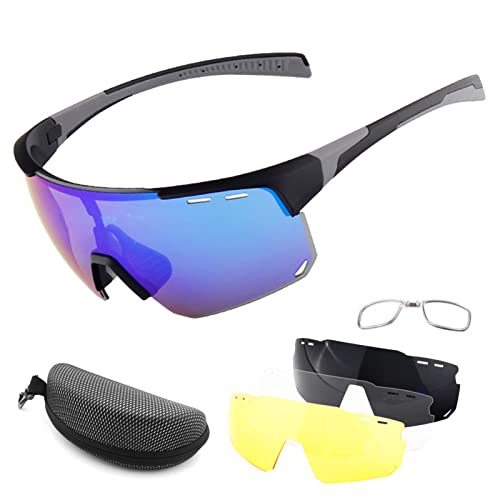 Óculos de ciclismo com 3 lentes intercambiáveis UV400 Óculos de sol esportivos MTB Road Bike Óculos