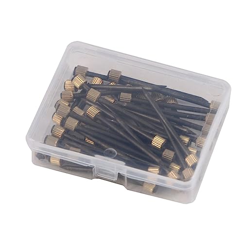 NUOBESTY Set da 50 Pezzi Chiodi di Ferro per Cornici e Ganci per Quadri Neri in Scatola, Chiodi di Fissaggio Pratici per Appendere Foto, Dipinti e Decorazioni da Parete