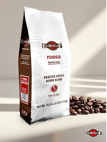 Eurocaf Miscela Rossa Café en grano tostado medio 2.2 lb miniatura 5