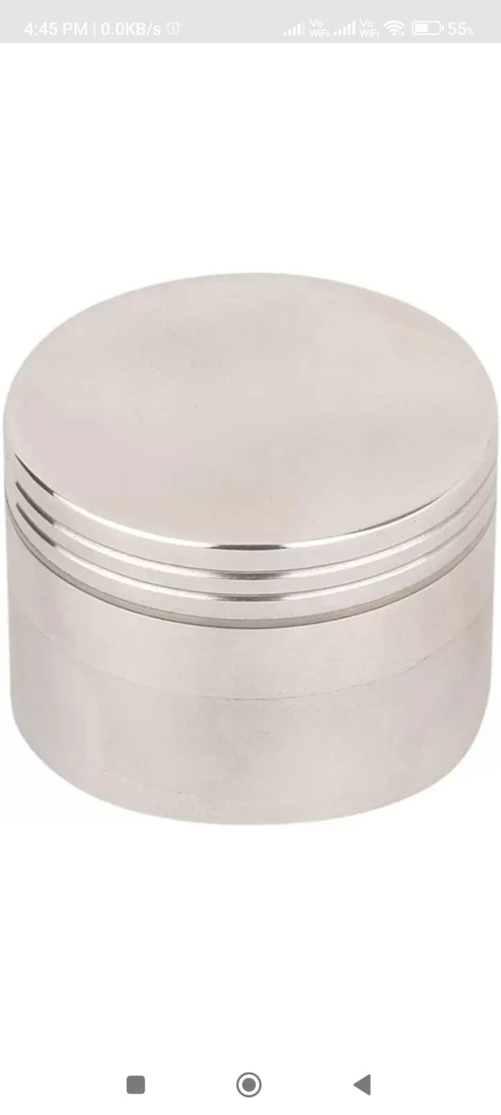 R.CETON Raasta Silver Plain Hand Muller Crusher/Grinder For Smoking (Silver Pack of 1)-image-8