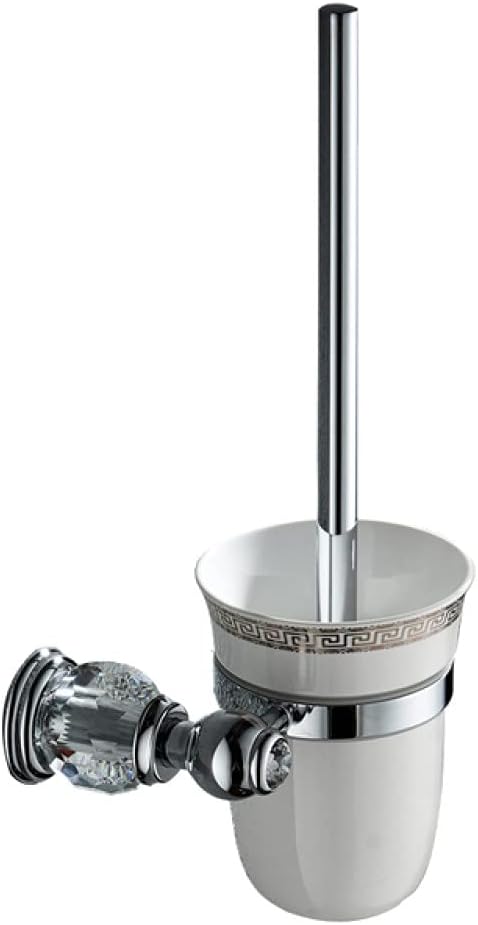 Polished Solid Brass Towel Wall Mounted Hair Dryer - Sturdy Bathroom Accessories Robe Hook(Toilet Brush Holder)