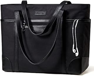 Laptop Bag for Women, ChaseChic Waterproof Large Tote Bag Classic Teacher's Handbag School Shoulder Bag, 15.6" Computer Work Bag with Luggage Strap