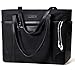 Bolso Portátil Mujer, ChaseChic Bolsos Totes Impermeable Bolso Ordenador Mujer de 15.6 Pulgadas Bolso de Mujer Negro Grande para Trabajo