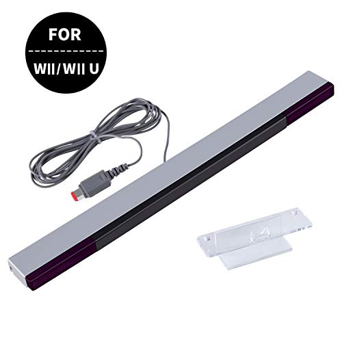Wired Infrared Ray Sensor Bar for Nintendo Wii and Wii U Console, Aokin