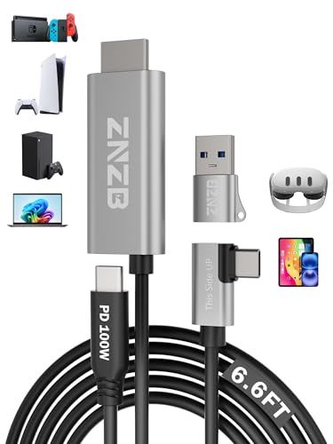 Video Capture Card with PD 100W for Meta Quest 2/3/3s, HDMI to USB C/USB A Adapter 1080P@60FPS Live and Recorder Video Audio for Streaming?Game,HDMI Capture Card for PC?Switch?PS4/5?Xbox?Camera?OBS?VR