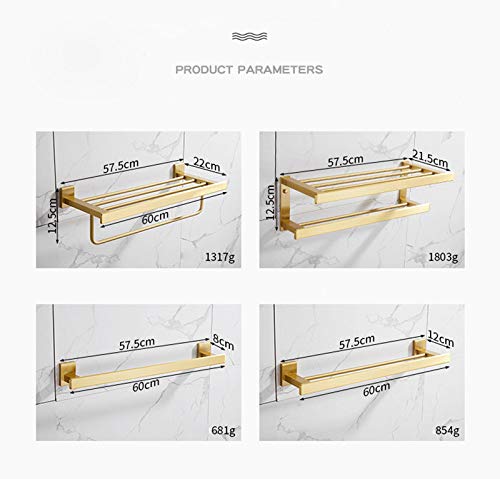 Ensemble d'accessoires de salle de bain dorés pour moderniser votre espace douche - 3