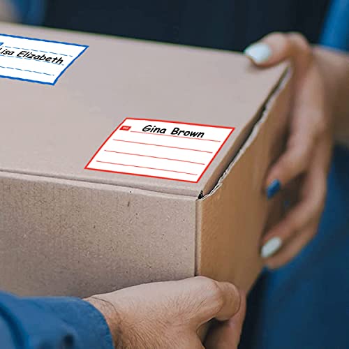 To From Return Address Mailing Labels 160Pcs Blank Mail Shipping Permanent Adhesive Christmas Postage Guaranteed Stickers 4.5X3.5 Inch Handwriting To/From Gift Tags For School,Home&Office,Red Blue #TOP4