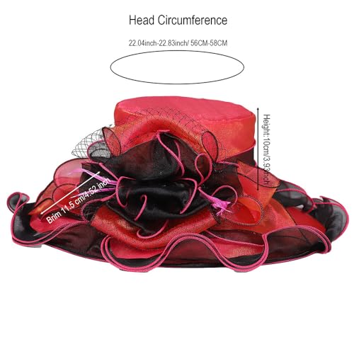 Sombrero Kentucky Organza Derby para mujer miniatura 6