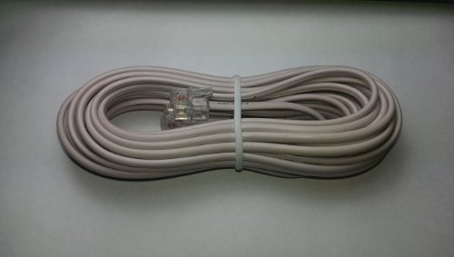 OEM 25 feet Ivory Phone Telephone Extension Cord Cable Line Wire With Standard RJ-11 Plugs Jacks