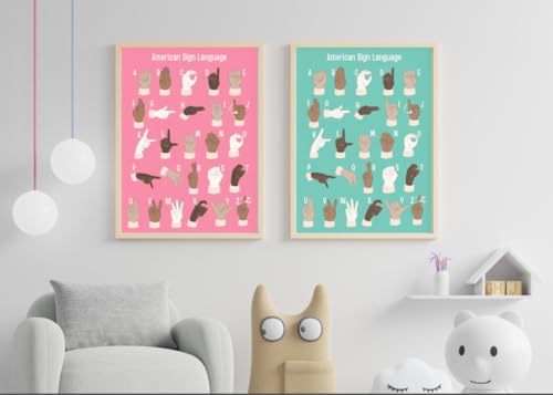 Art mural ASL haut de gamme en impression ABC format A3 de qualité