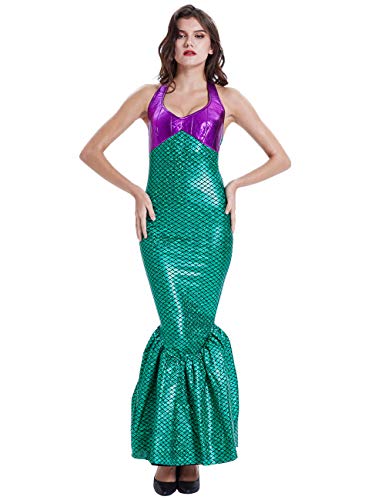 ShiyiUP Disfraces para Halloween Vestido de Sirena Cover