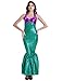 Produktbild Feynman Meerjungfrau Kostüm Damen Trägerkleid Glitzer Abendkleider für Party Halloween Karneval