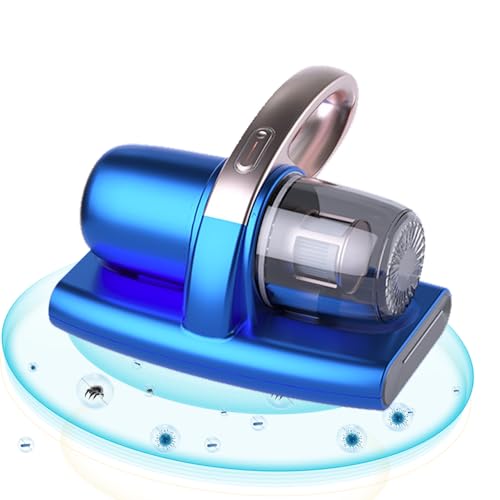 Kamanan Milbensauger für matratzen,Matratzenreiniger Handstaubsauger,8000Pa Milbenstaubsauger Bettmatratzen-Staubsauger mit UV-Licht & Dauerstaubbehälter für Matratzen,Sofa,Kissen(Blau)