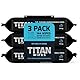 TITAN WIPES Biologisch abbaubares feuchtes Toilettenpapier für Herren, 3er-Pack, 144 XL-Feuchttücher, 18 x 18 cm, 99 % Wasser, Aloe & Vitamin E, 0 % Alkohol, robust und wegwerfbar (WC-Papier)