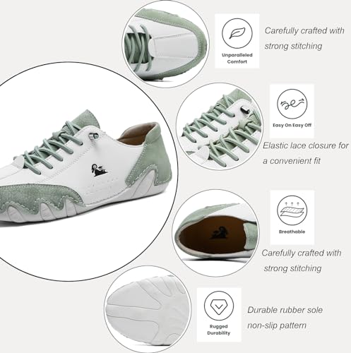 Boxpopla Italian Handmade Beck Low Shoes for Men's & Women's Light Walking Slip on Barefoot Casual Shoes Non-Slip Breathable Fashion Sneakers for Unisex Hiking & Driving4