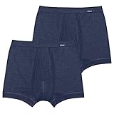 Ammann Herren Unterhosen kurz mit Eingriff | 2 Stück (XXL, dunkelblau)