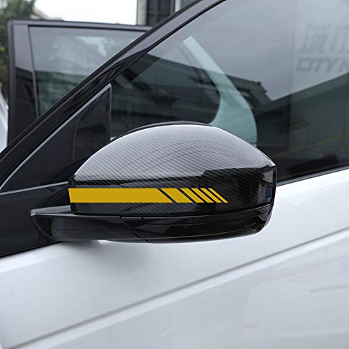 Autodomy Autocollant Rétroviseur 6 Unités d'autocollants pour Rétroviseur de Voiture | Adhésif avec Différentes Largeurs Design Sport en Rayures |...