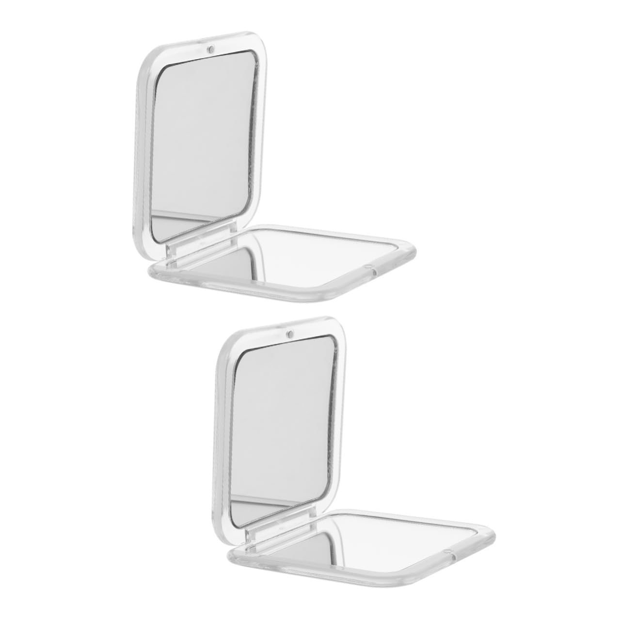 Healeved 2 Piezas Espejo de tocador Plegable Espejo de Aumento de Viaje Espejo Compacto Espejo de Mano pequeños Espejos de Bolsillo Espejo portatil de Viaje Vidrio