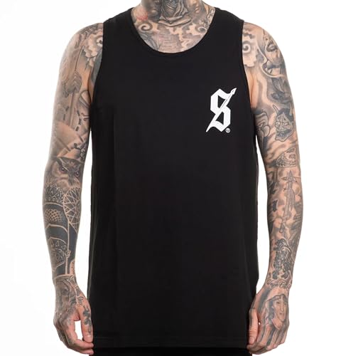 Sullen Mens Bold Tank Tattoo Lifestyle Graphic Art Sleeveless Soft Premium Tank Top Black2