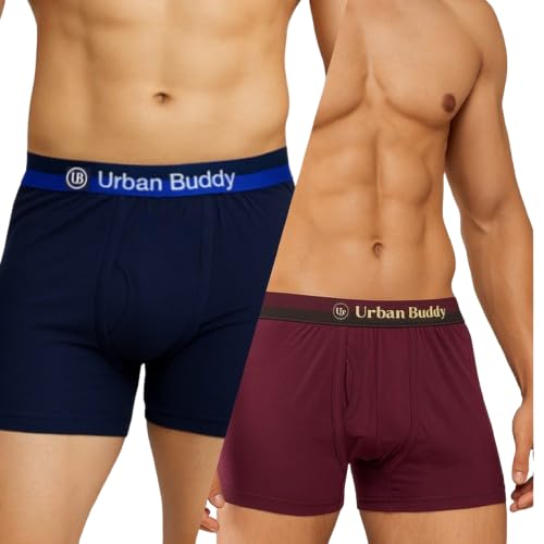 urban buddy Premium Men’s Cotton Trunks – Soft, Breathable, All-Day Comfort Pack of 2-picture-35