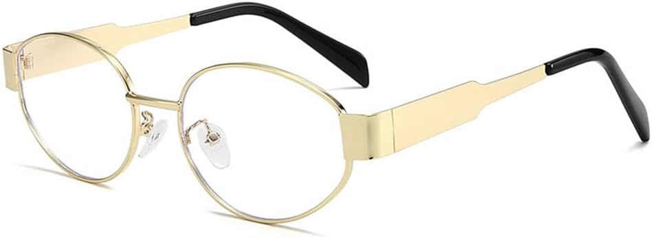 Retro Oval Sunglasses for Women Mens,Metal Frame Vintage Classic UV400 Protection Sunglasses for Outwear Travel