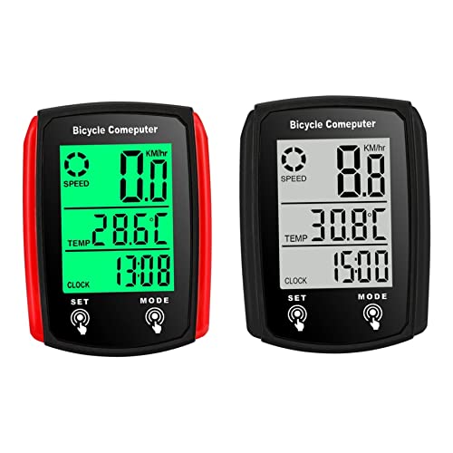 Yapthes Wireless Bike Computer, Waterproof Bicycle Speedometer With Lcd Display, For Indoor/Outdoor Cycling Red Black|Cycling Computers #TOP1