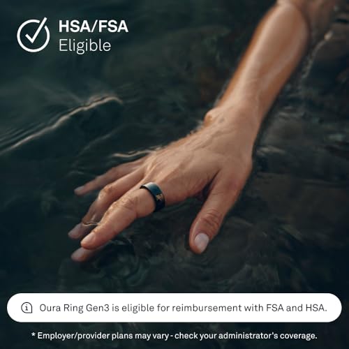 image for Oura Ring Gen3 Horizon - Black - Size 13 - Smart Ring - Size First wit
