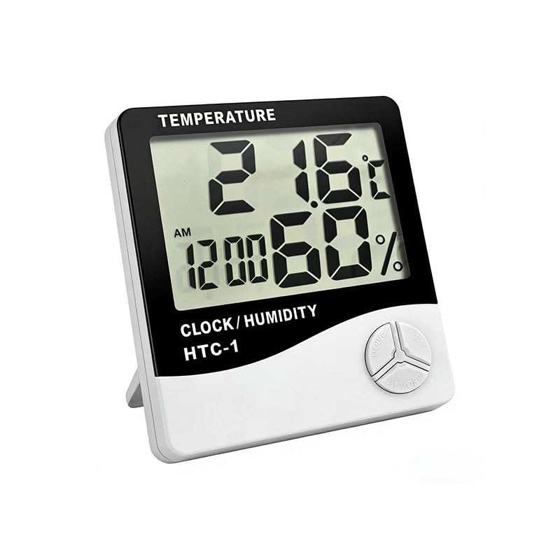 Temperature Humidity Meter with Digital Display As an Indoor Household Alarm Clock