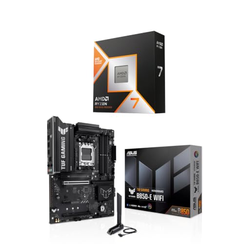 MICRO CENTER CPU Motherboard Combo - AMD Ryzen 7 9800X3D CPU Processor with ASUS TUF Gaming B850-E...
