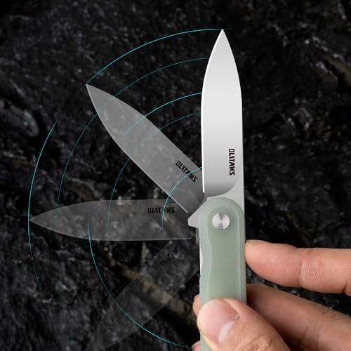 Image of OLITANS G040 Pocket Knife, 2.75'' D2 Steel Blade G10 handle, Small EDC Knife with Pocket Clip for Men Women, 2.1oz
