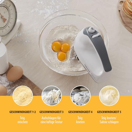 Tristar Handmixer, 5 Geschwindigkeitsstufen, 200 W, Rührbesen & Knethaken – Ansicht 4