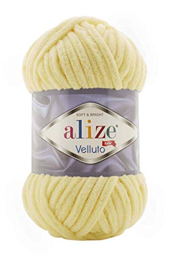 Alize 5 Gomitoli Di Lana Velluto Effetto Ciniglia – Verde Pino, 100g Ciascuno, Per Amigurumi E Lavori A Maglia (340m Totali)