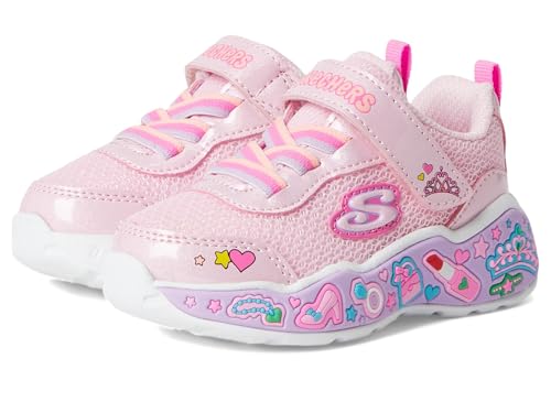Skechers Niñas Play Scene Fun Squad Sneaker, Pink, 22 EU