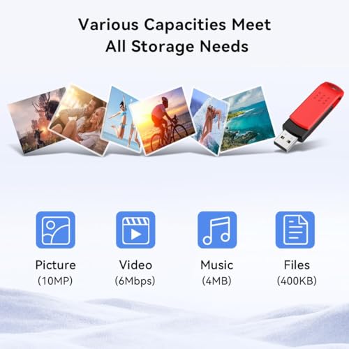 Image of KEXIN 64GB USB 2.0 Flash Drive, USB-A, Pen Drive 25MB /s Read 10MB /s Write, Dual Thumb Drive with Rotating Design for PC, Laptop, Car Music, Document Photo Storage (Red)