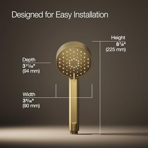 Kohler regadera de mano 3 funciones G90 acabado cepillado miniatura 3