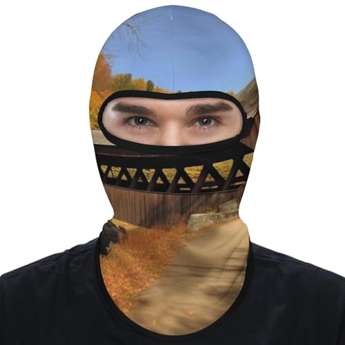 Balaclava para Hombres Máscara de Esquí Albany Covered Bridge Máscara Facial para Invierno para Ciclismo miniatura 7